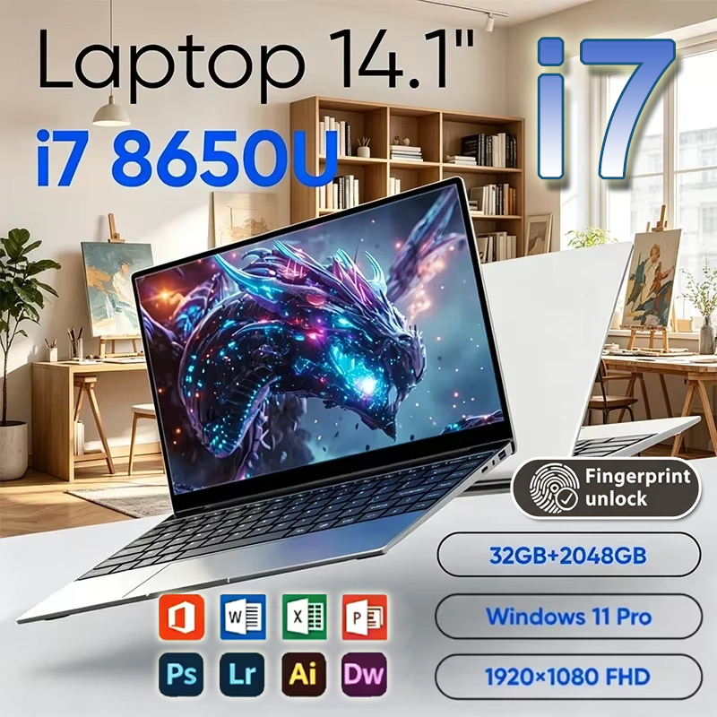 M.2 Ssd - ハンディ2026新型ウルトラスリム14.1インチノートパソコン Intel Core i7-8650U Windows 11