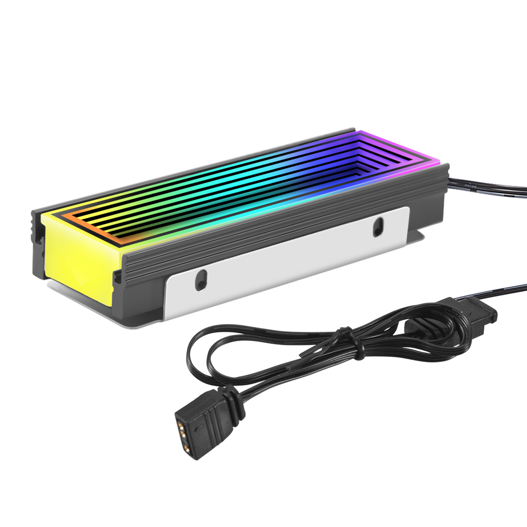 Nvme Ssd - 高性能5V ARGB同期対応コンピューター用2280 SSD M.2 ラジエーター、PC RGB