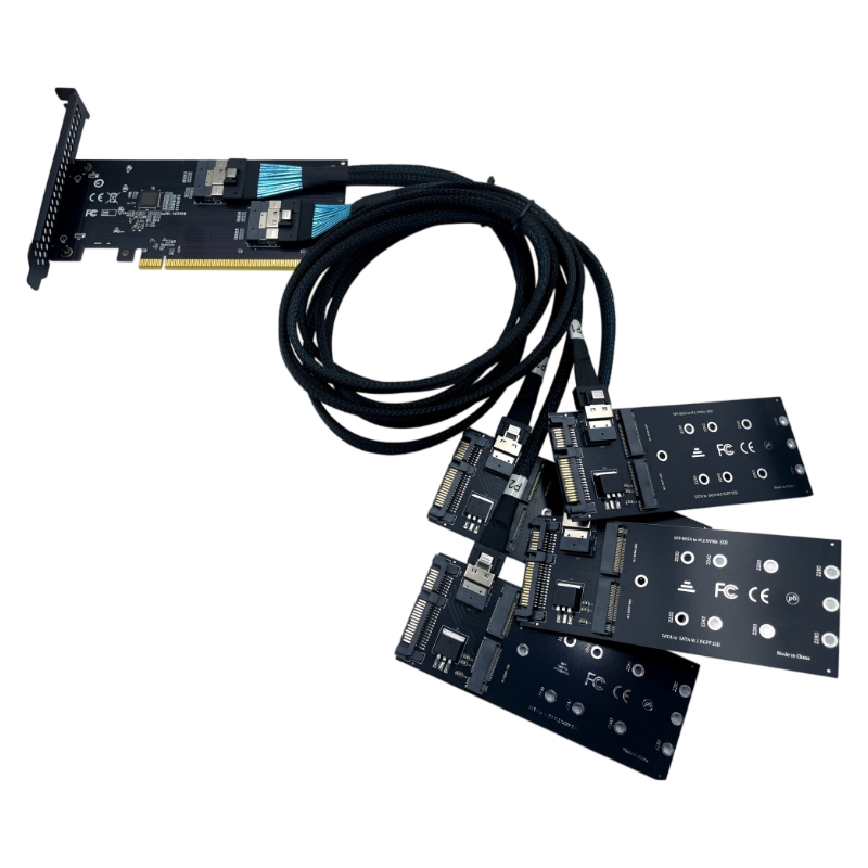 Memory Card Ssd - 新しいPCIe X16 SFF-8654 SlimSAS 4ポートM.2 SSDアダプターカード