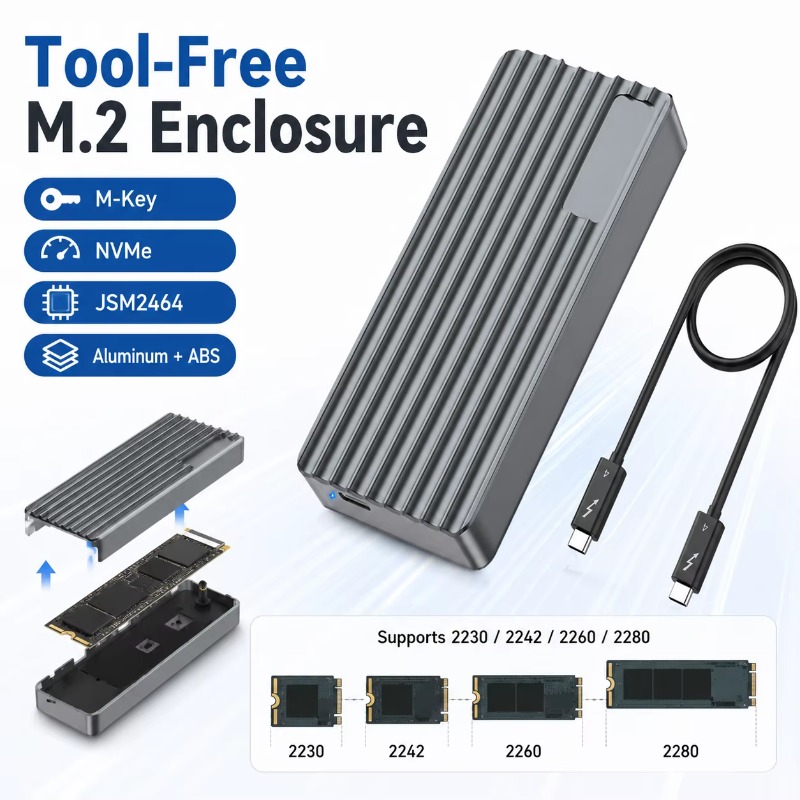 TBT3/USB4 M.2 NVMe SSD エンクロージャ - M.2 Ssd のレビューと価格